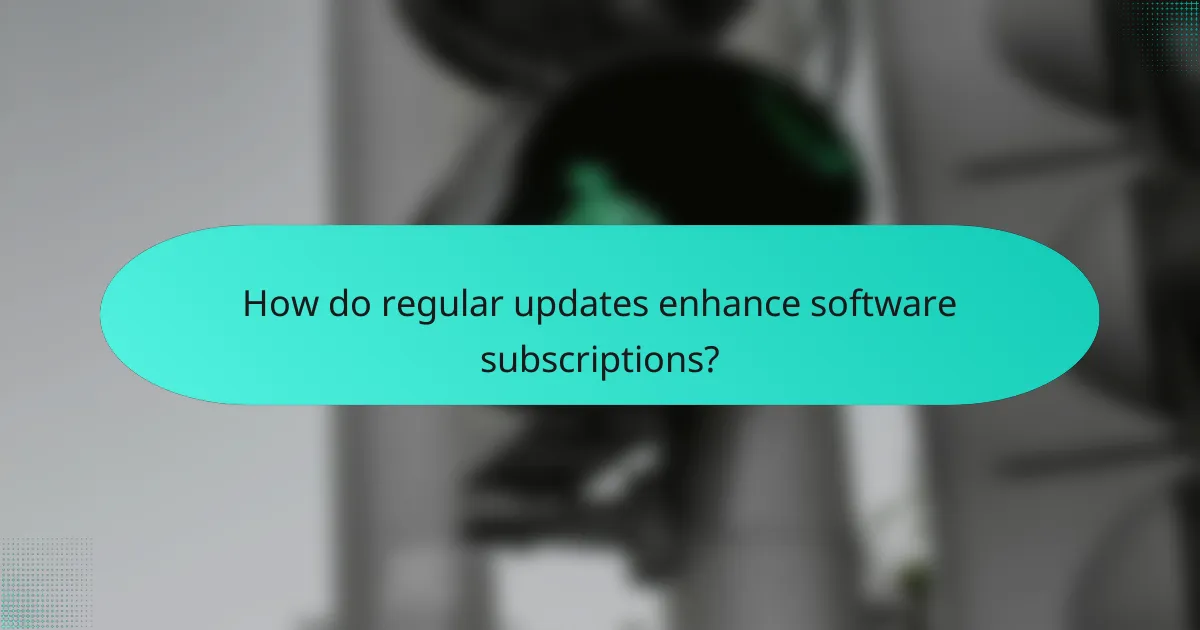 How do regular updates enhance software subscriptions?