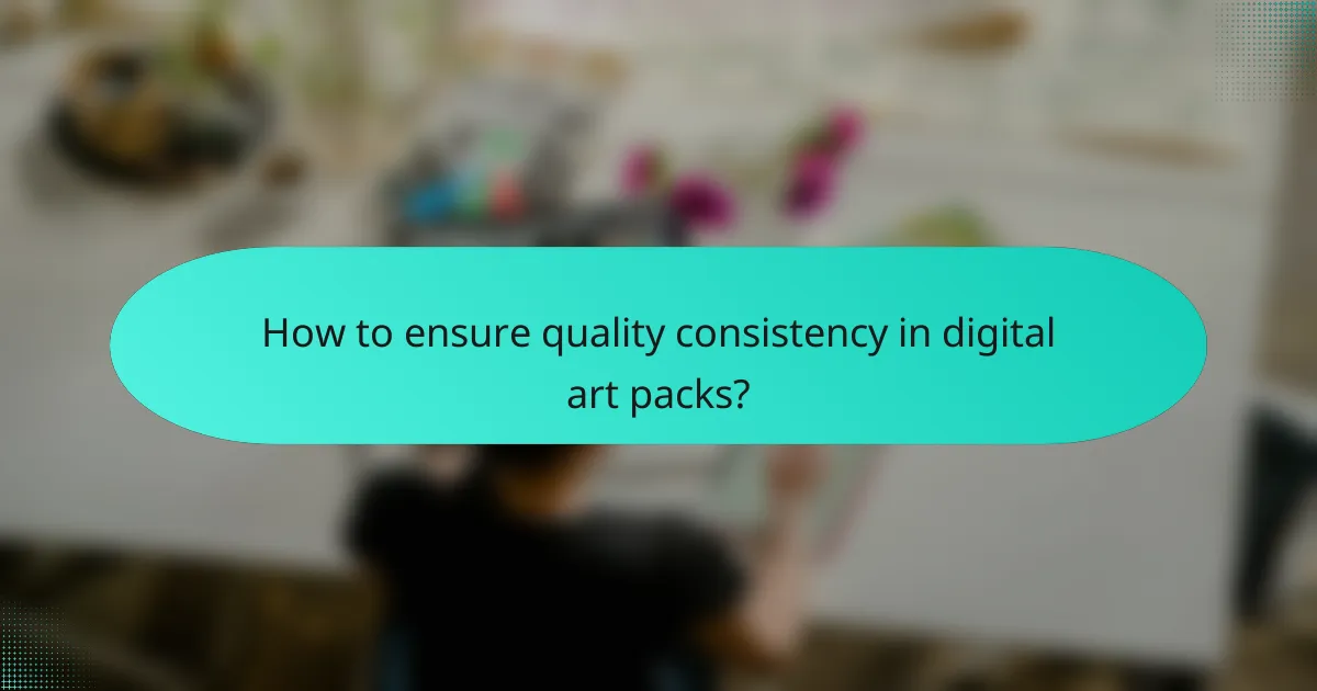 How to ensure quality consistency in digital art packs?