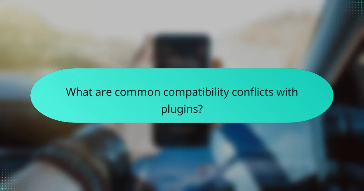 What are common compatibility conflicts with plugins?