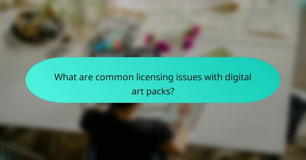 What are common licensing issues with digital art packs?