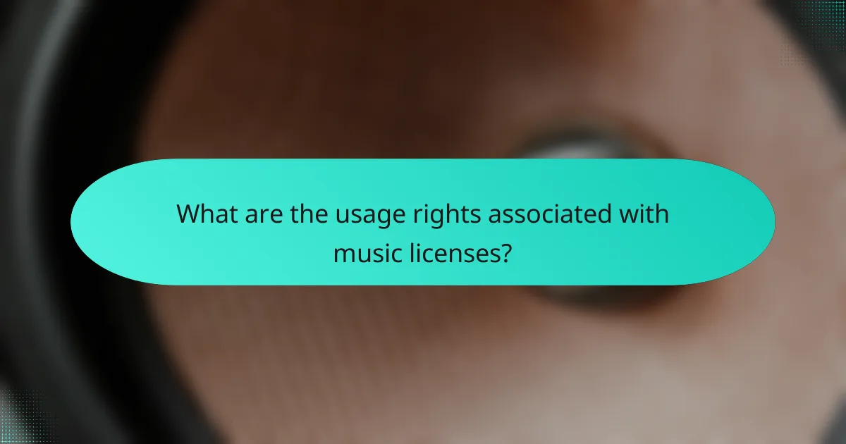 What are the usage rights associated with music licenses?